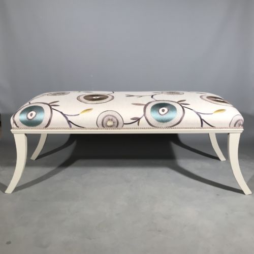 fully restored painted regency long stool - CATEGORY: ANTIQUE STOOLS - DATED REGENCY
