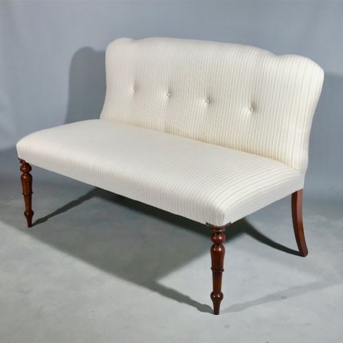 fully restored regency rosewood windowseat - CATEGORY: ANTIQUE SOFAS - DATED 19TH CENTURY