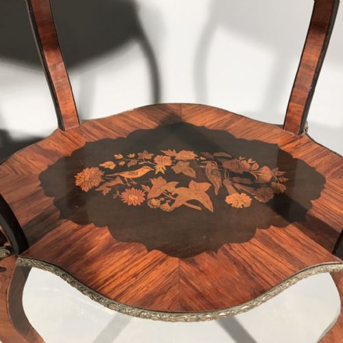 PAIR OF FRENCH KINGWOOD AND MARQUETRY ETAGERE - ADDITIONAL PHOTO 4