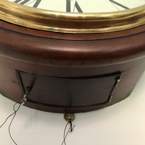 8 DAY 12'' FUSEE DIAL CLOCK WHITE OF LONDON - ADDITIONAL PHOTO 4