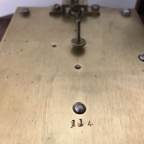 8 DAY 12'' FUSEE DIAL CLOCK WHITE OF LONDON - ADDITIONAL PHOTO 7