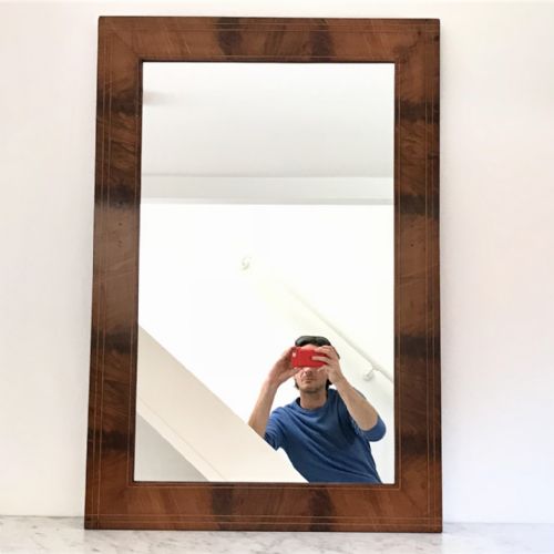 MAHOGANY AND BANDED MIRROR - ADDITIONAL PHOTO 1