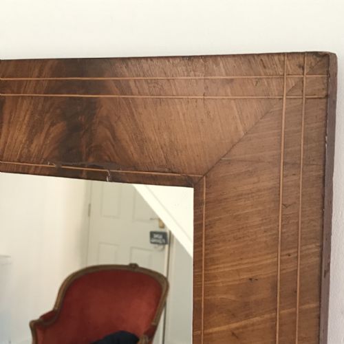 MAHOGANY AND BANDED MIRROR - ADDITIONAL PHOTO 2