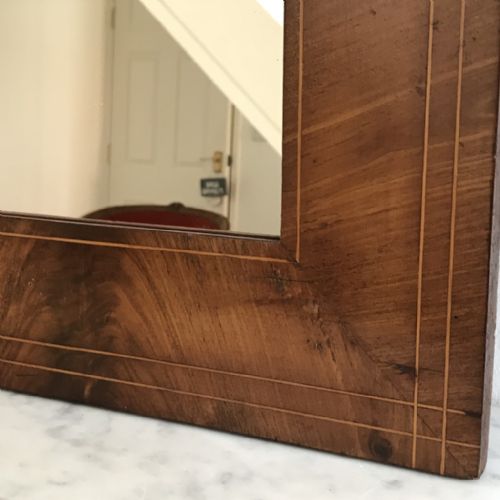 MAHOGANY AND BANDED MIRROR - ADDITIONAL PHOTO 3