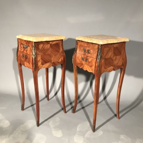 pair of french bedside tables - CATEGORY: ANTIQUE CABINETS - DATED 1920