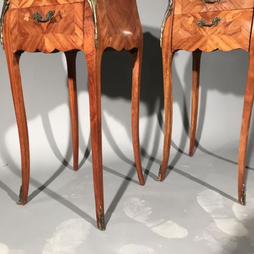 PAIR OF FRENCH BEDSIDE TABLES - ADDITIONAL PHOTO 1