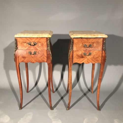 PAIR OF FRENCH BEDSIDE TABLES - ADDITIONAL PHOTO 3