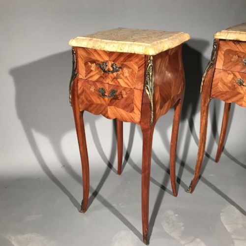 PAIR OF FRENCH BEDSIDE TABLES - ADDITIONAL PHOTO 4