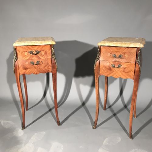 PAIR OF FRENCH BEDSIDE TABLES - ADDITIONAL PHOTO 5