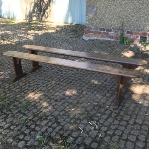 25M FRENCH OAK TABLE PAIR OF BENCHES - ADDITIONAL PHOTO 2