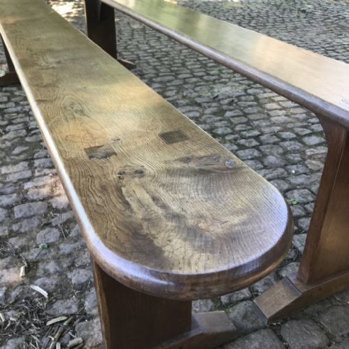 25M FRENCH OAK TABLE PAIR OF BENCHES - ADDITIONAL PHOTO 6