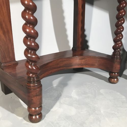 PAIR OF FRENCH CONSOLE TABLES WITH BARLEY TWIST COLUMNS - ADDITIONAL PHOTO 3