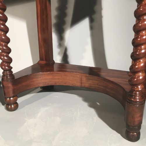 PAIR OF FRENCH CONSOLE TABLES WITH BARLEY TWIST COLUMNS - ADDITIONAL PHOTO 5
