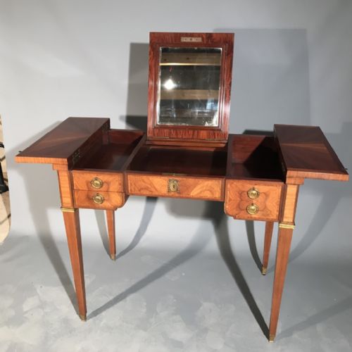 RARE FRENCH LIFT MIRROR TOP DRESSING TABLE - ADDITIONAL PHOTO 1