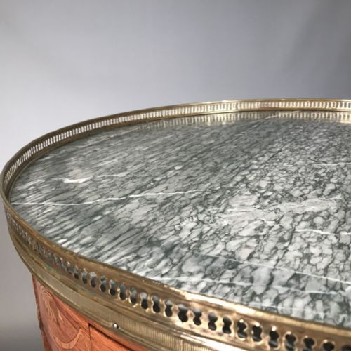 FRENCH BOUILLOTTE TABLE WITH MARQUETRY - ADDITIONAL PHOTO 1