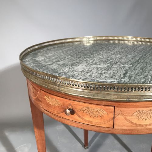 FRENCH BOUILLOTTE TABLE WITH MARQUETRY - ADDITIONAL PHOTO 3