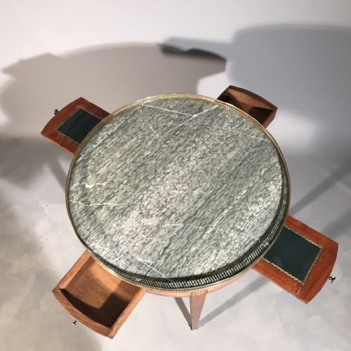 FRENCH BOUILLOTTE TABLE WITH MARQUETRY - ADDITIONAL PHOTO 4