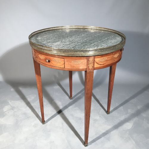 FRENCH BOUILLOTTE TABLE WITH MARQUETRY - ADDITIONAL PHOTO 5