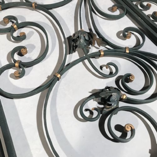 RARE SET OF FRENCH WROUGHT IRON GATES - ADDITIONAL PHOTO 6