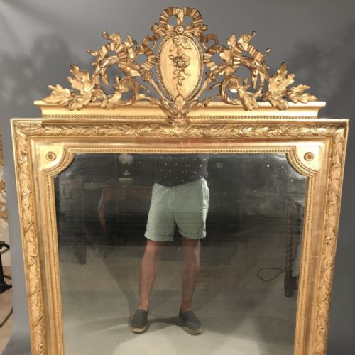 STUNNING LARGE FRENCH GILT OVERMANTLE MIRROR 165CM - ADDITIONAL PHOTO 1
