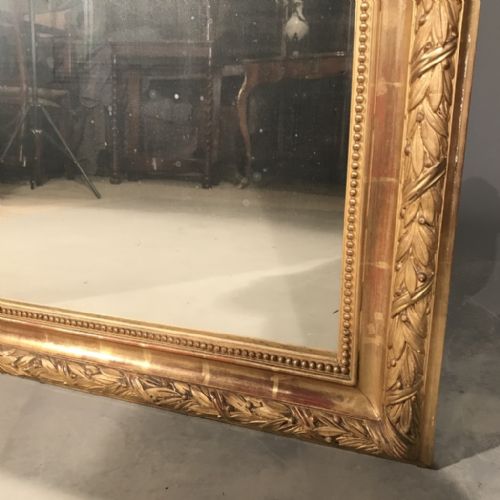 STUNNING LARGE FRENCH GILT OVERMANTLE MIRROR 165CM - ADDITIONAL PHOTO 2