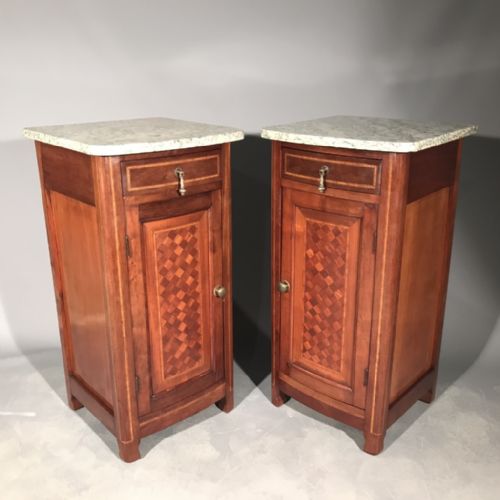 pair of french bedside cabinets - CATEGORY: ANTIQUE CABINETS - DATED 1920