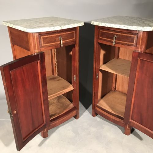 PAIR OF FRENCH BEDSIDE CABINETS - ADDITIONAL PHOTO 1