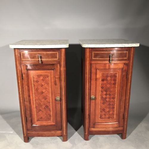 PAIR OF FRENCH BEDSIDE CABINETS - ADDITIONAL PHOTO 2
