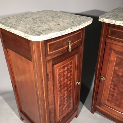 PAIR OF FRENCH BEDSIDE CABINETS - ADDITIONAL PHOTO 4