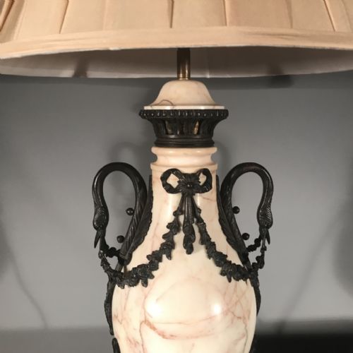 PAIR OF C19TH FRENCH MARBLE CASSOLETTE LAMPS - ADDITIONAL PHOTO 6
