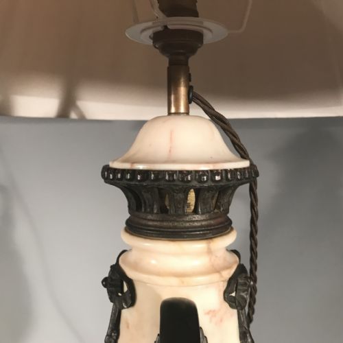 PAIR OF C19TH FRENCH MARBLE CASSOLETTE LAMPS - ADDITIONAL PHOTO 7