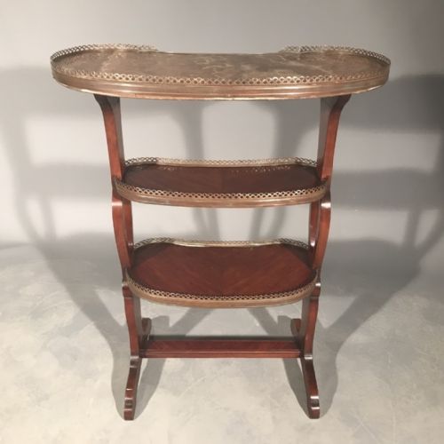 3 TIER KIDNEY SIDE TABLE WITH MARBLE - ADDITIONAL PHOTO 1