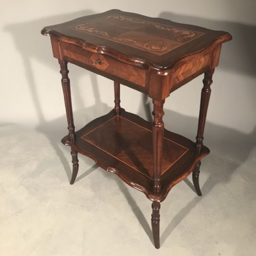 rosewood and marquetry sewing table - CATEGORY: ANTIQUE TABLES - DATED 1920