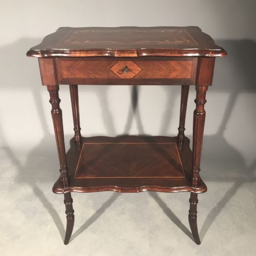 ROSEWOOD AND MARQUETRY SEWING TABLE - ADDITIONAL PHOTO 2
