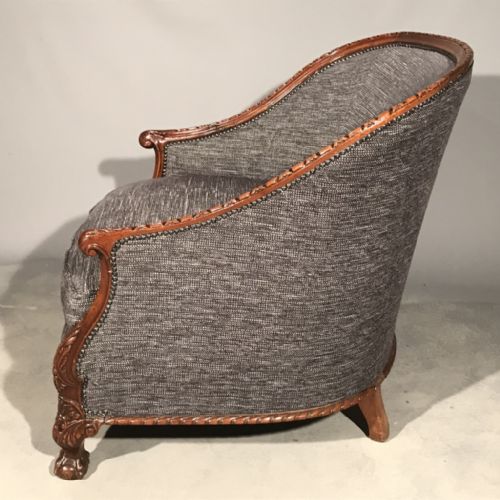 PAIR OF LARGE GEORGIAN STYLE TUB ARMCHAIRS - ADDITIONAL PHOTO 3
