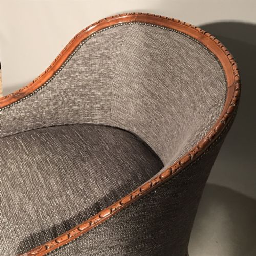 PAIR OF LARGE GEORGIAN STYLE TUB ARMCHAIRS - ADDITIONAL PHOTO 4