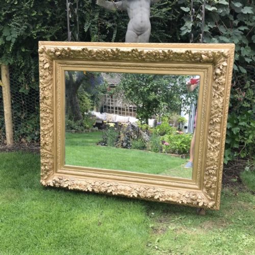 substantial c19th gilt mirror 117cm x 140cm - CATEGORY: ANTIQUE MIRRORS - DATED 19TH CENTURY