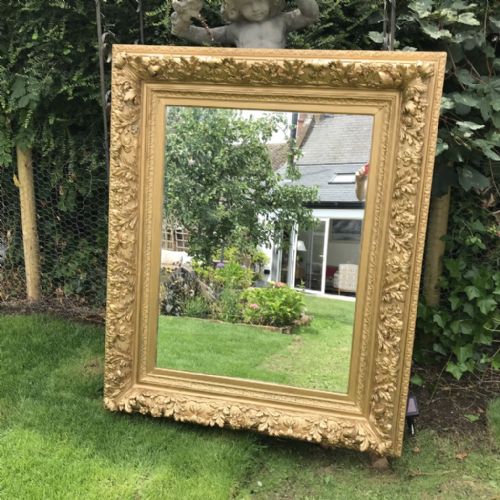 SUBSTANTIAL C19TH GILT MIRROR 117CM X 140CM - ADDITIONAL PHOTO 2