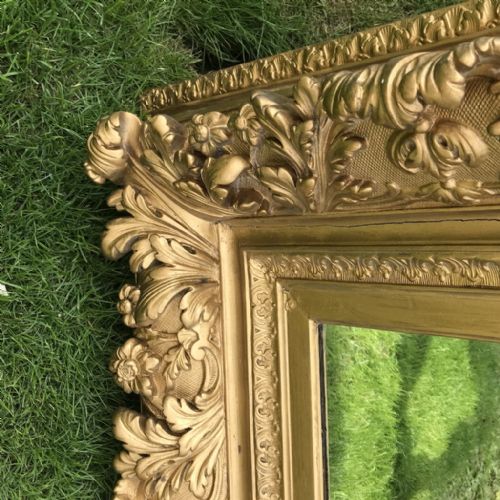 SUBSTANTIAL C19TH GILT MIRROR 117CM X 140CM - ADDITIONAL PHOTO 3
