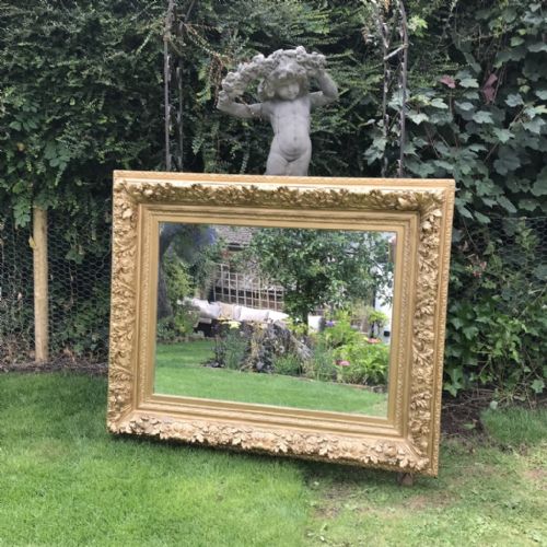 SUBSTANTIAL C19TH GILT MIRROR 117CM X 140CM - ADDITIONAL PHOTO 5