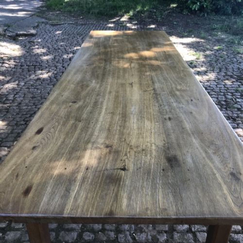 25M FRENCH SOLID OAK FARMHOUSE TABLE - ADDITIONAL PHOTO 1