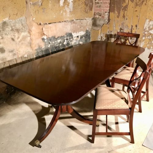 regency style extending dining table - CATEGORY: ANTIQUE TABLES - DATED 1920