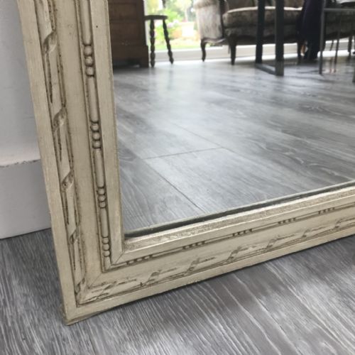 FRENCH PAINTED MIRROR WITH GARLANDS 158CM HIGH - ADDITIONAL PHOTO 2