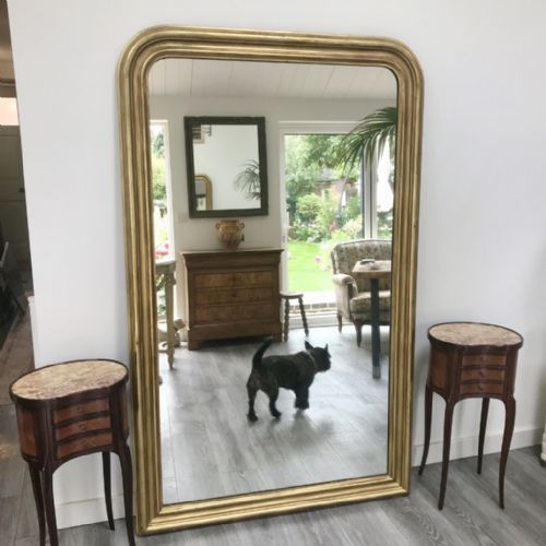 LARGE FRENCH GILT MIRROR 180CM HIGH - ADDITIONAL PHOTO 3