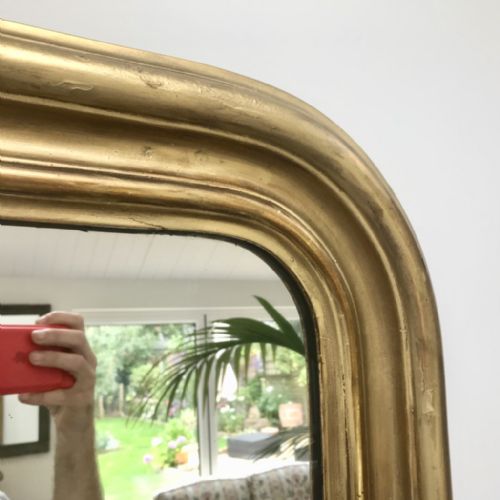 LARGE FRENCH GILT MIRROR 180CM HIGH - ADDITIONAL PHOTO 4