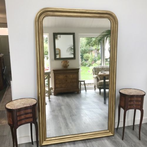 large french gilt mirror 180cm high - CATEGORY: ANTIQUE MIRRORS - DATED 19TH CENTURY