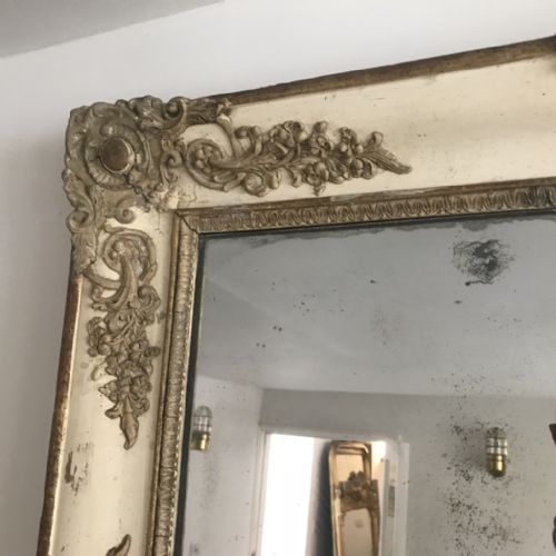 C19TH FRENCH PAINT AND GILT MIRROR - ADDITIONAL PHOTO 2