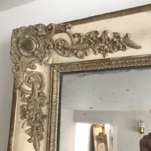 C19TH FRENCH PAINT AND GILT MIRROR - ADDITIONAL PHOTO 3