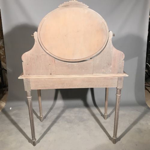 FRENCH LIMED OAK DRESSING TABLE WITH MARBLE - ADDITIONAL PHOTO 6