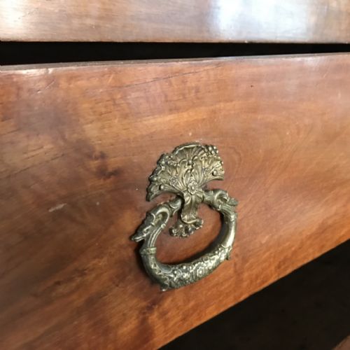 LARGE EARLY C19TH FRENCH CHERRY COMMODE CHEST OF DRAWERS - ADDITIONAL PHOTO 3
